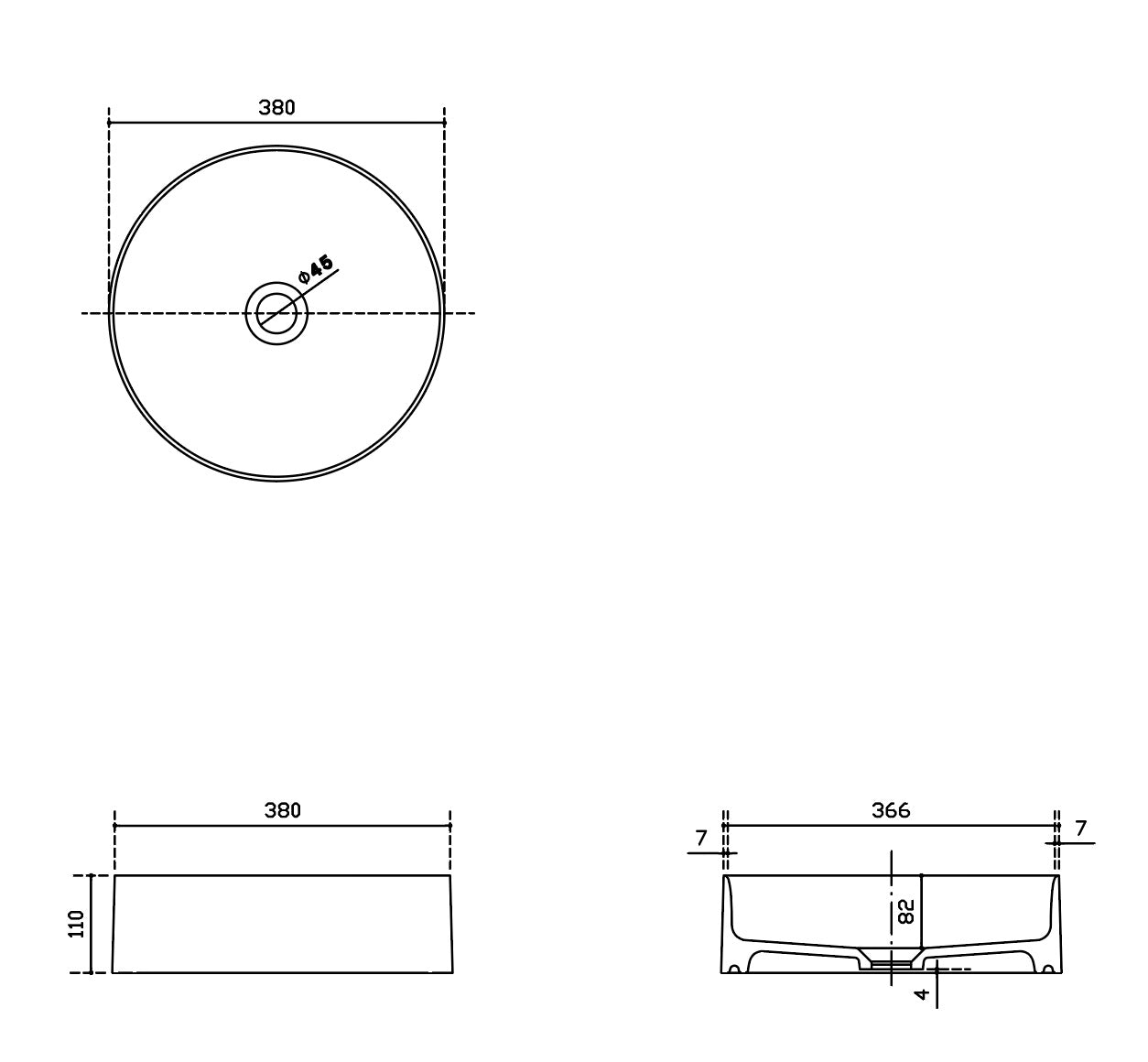 Arcisan SmartB Ø380 Round Above Counter Basin
