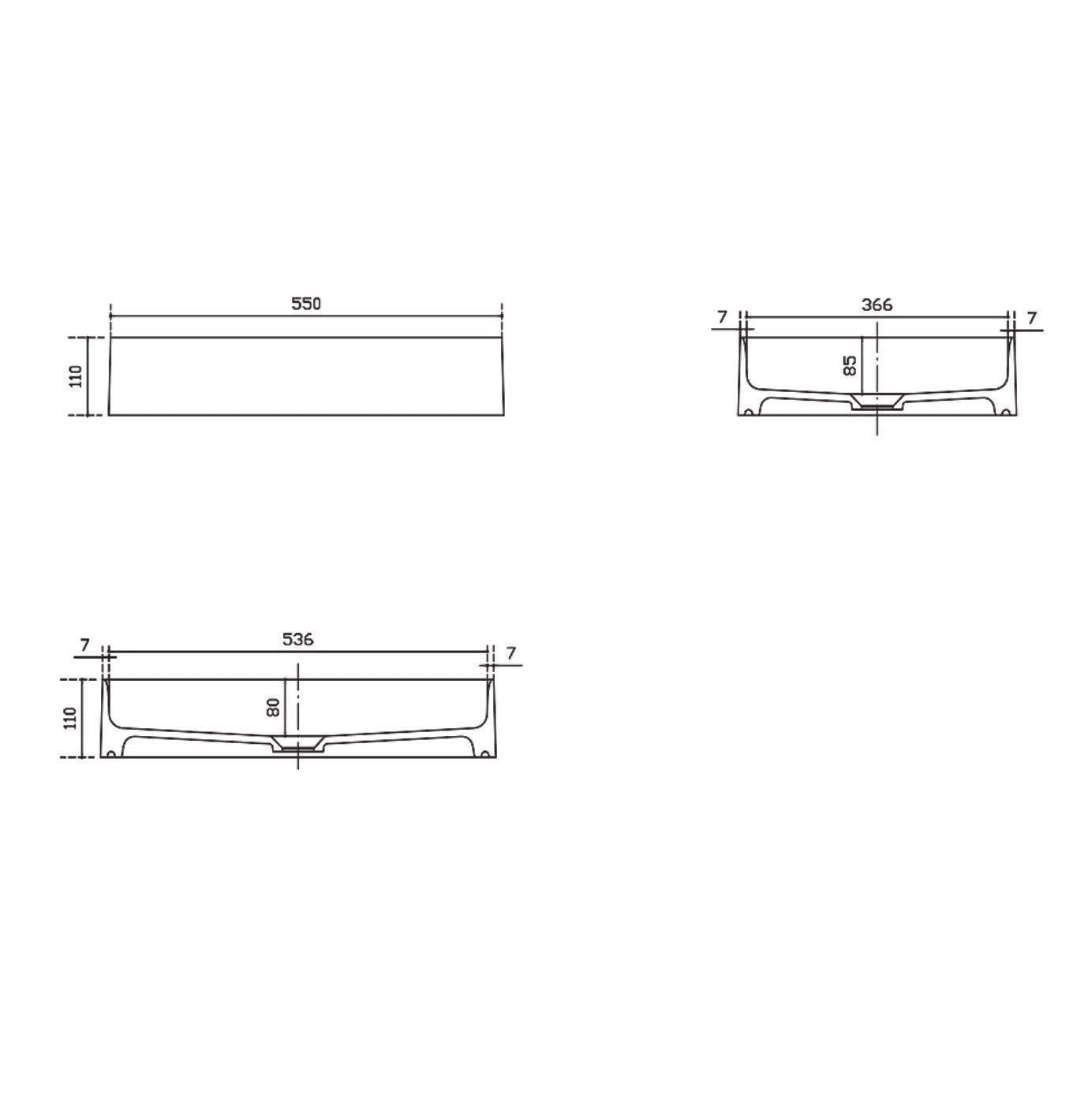 Arcisan SmartB 550 x 380 Above Counter Basin