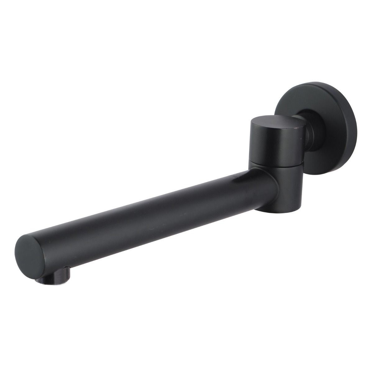 Norico Pentro Matte Black Round Bath Spout