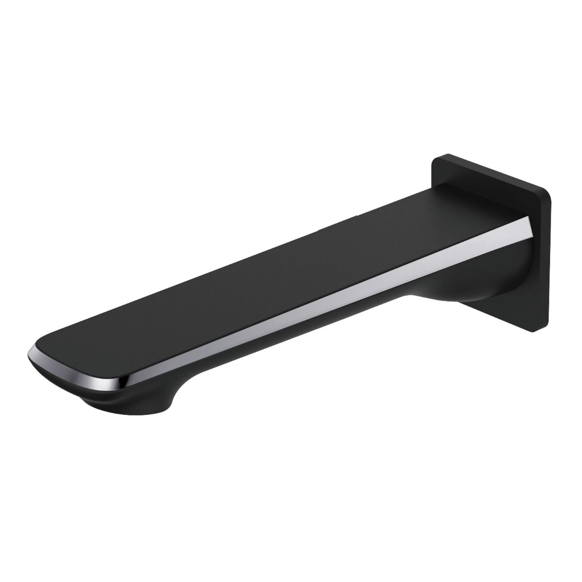 Norico Esperia Matte Black &amp; Chrome Bath Spout