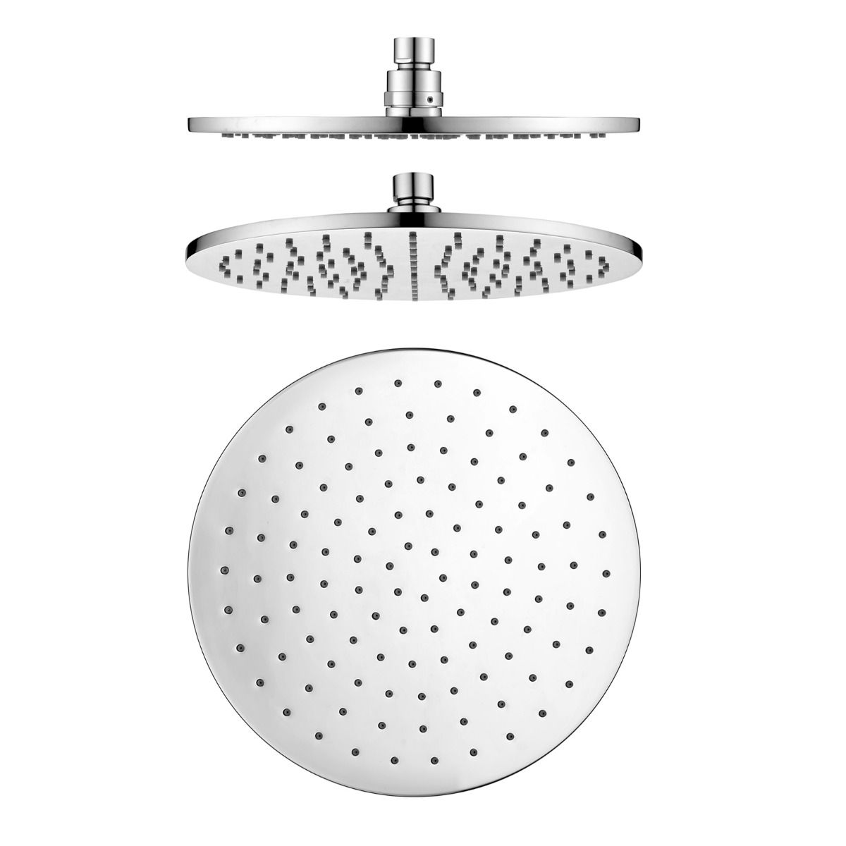 Norico Pentro 250mm Chrome Solid Brass Round Rainfall Shower Head