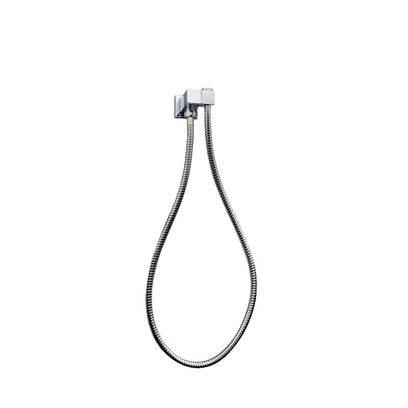 Norico Esperia Chrome Square Shower Holder Wall Connector &amp; Hose