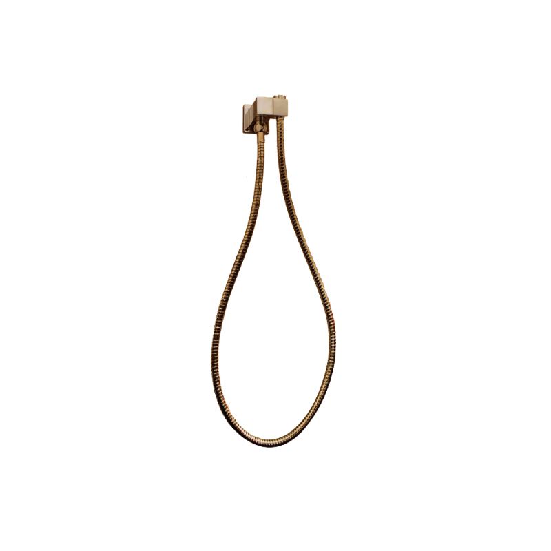 Norico Esperia Brushed Yellow Gold Square Shower Holder Wall Connector &amp; Hose