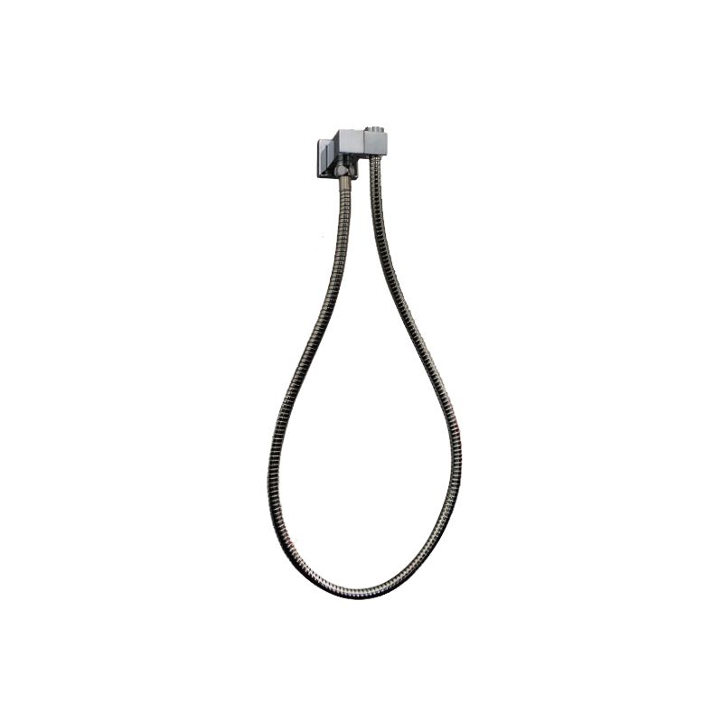 Norico Esperia Brushed Nickel Square Shower Holder Wall Connector &amp; Hose