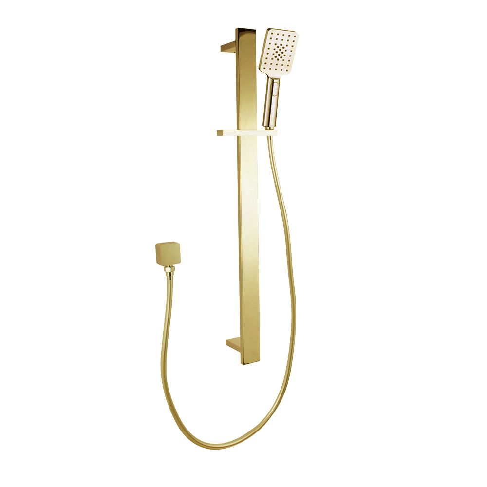 Norico Bellino Brushed Yellow Gold Square Handheld Shower Rail Set