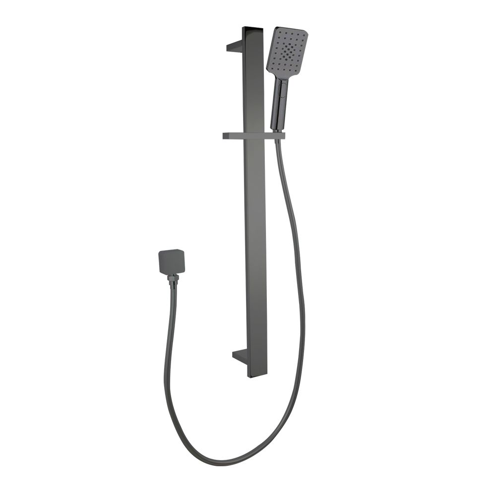 Norico Bellino Gun Metal Grey Square Handheld Shower Rail Set