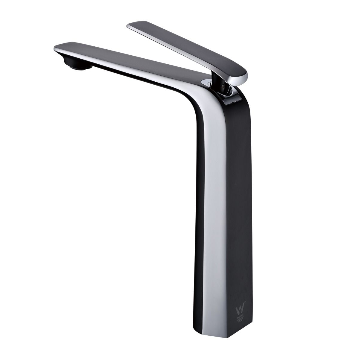 Norico Esperia Matte Black &amp; Chrome Tall Basin Mixer