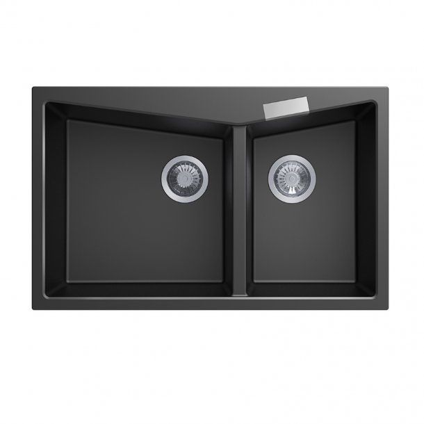 Carysil CGDB3220 Double Bowl Granite Kitchen Sink Top/Flush Mount | 800 x 500 x 220 mm
