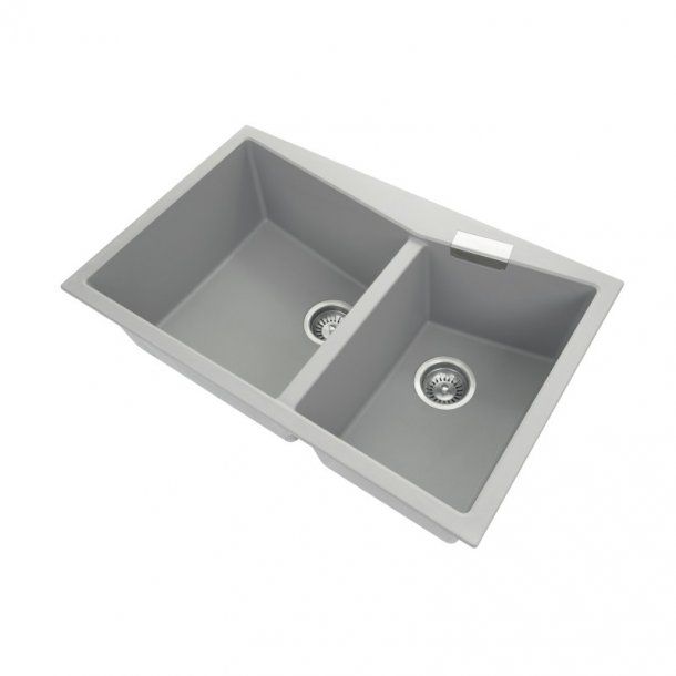 Carysil CGDB3220 Double Bowl Granite Kitchen Sink Top/Flush Mount | 800 x 500 x 220 mm