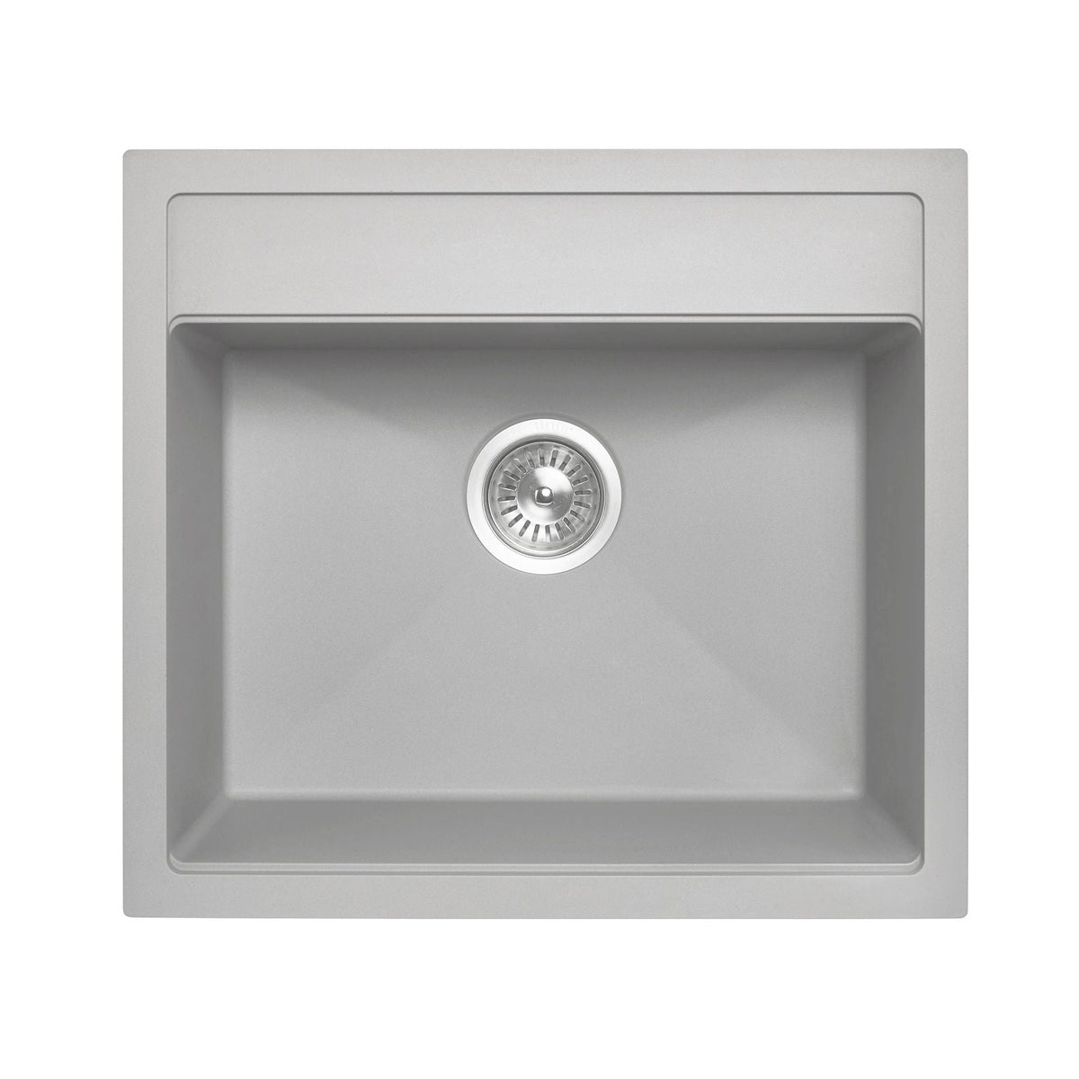 Carysil Waltz 560 Single Bowl Granite Top/Flush/Under Mount Kitchen/Laundry Sink | 560 x 510 x 200mm
