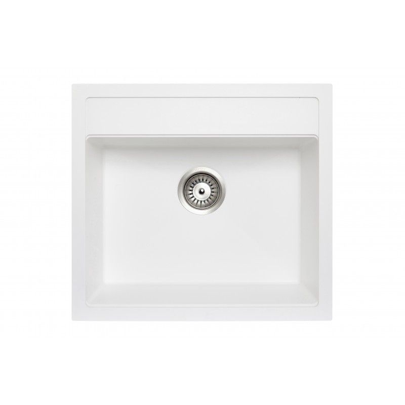 Carysil Waltz 560 Single Bowl Granite Top/Flush/Under Mount Kitchen/Laundry Sink | 560 x 510 x 200mm