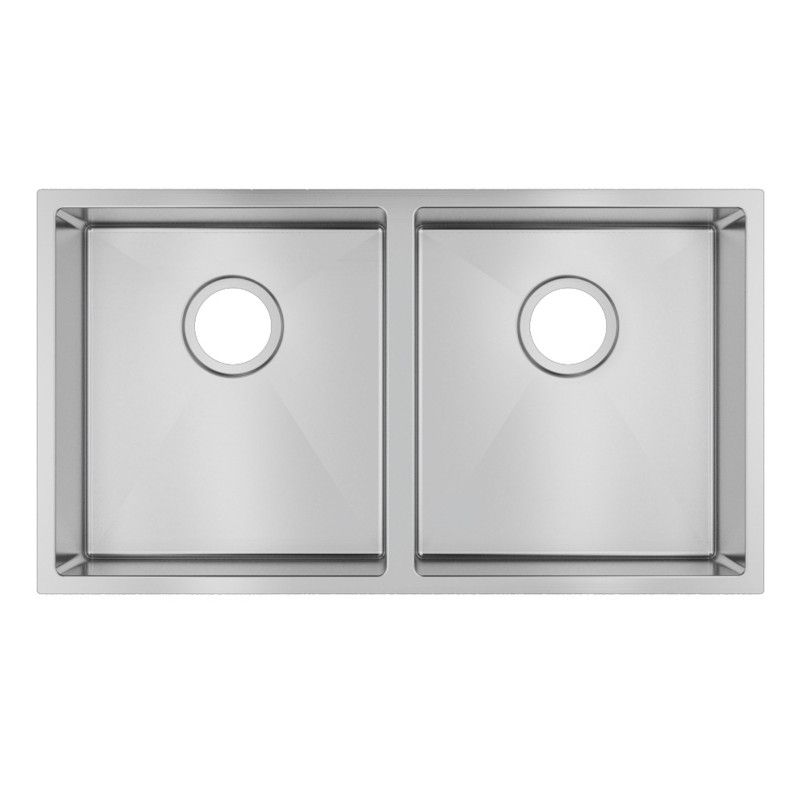 1.2mm Handmade Top/Undermount Double Bowls Kitchen Sink | 820x457x230 mm