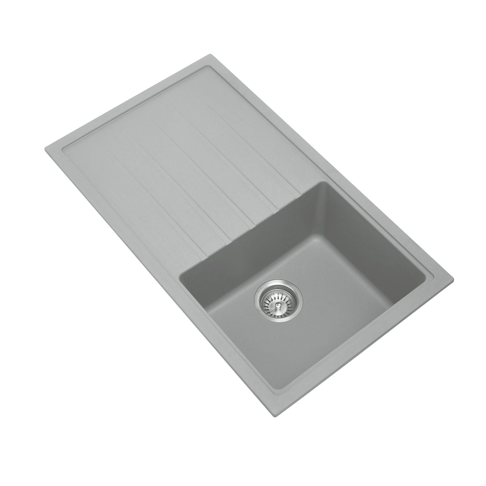 Carysil Vivaldi D100 Single Bowl With Drainer Board Granite Kitchen Sink Top/Flush/Under Mount | 860 x 500 x 205mm