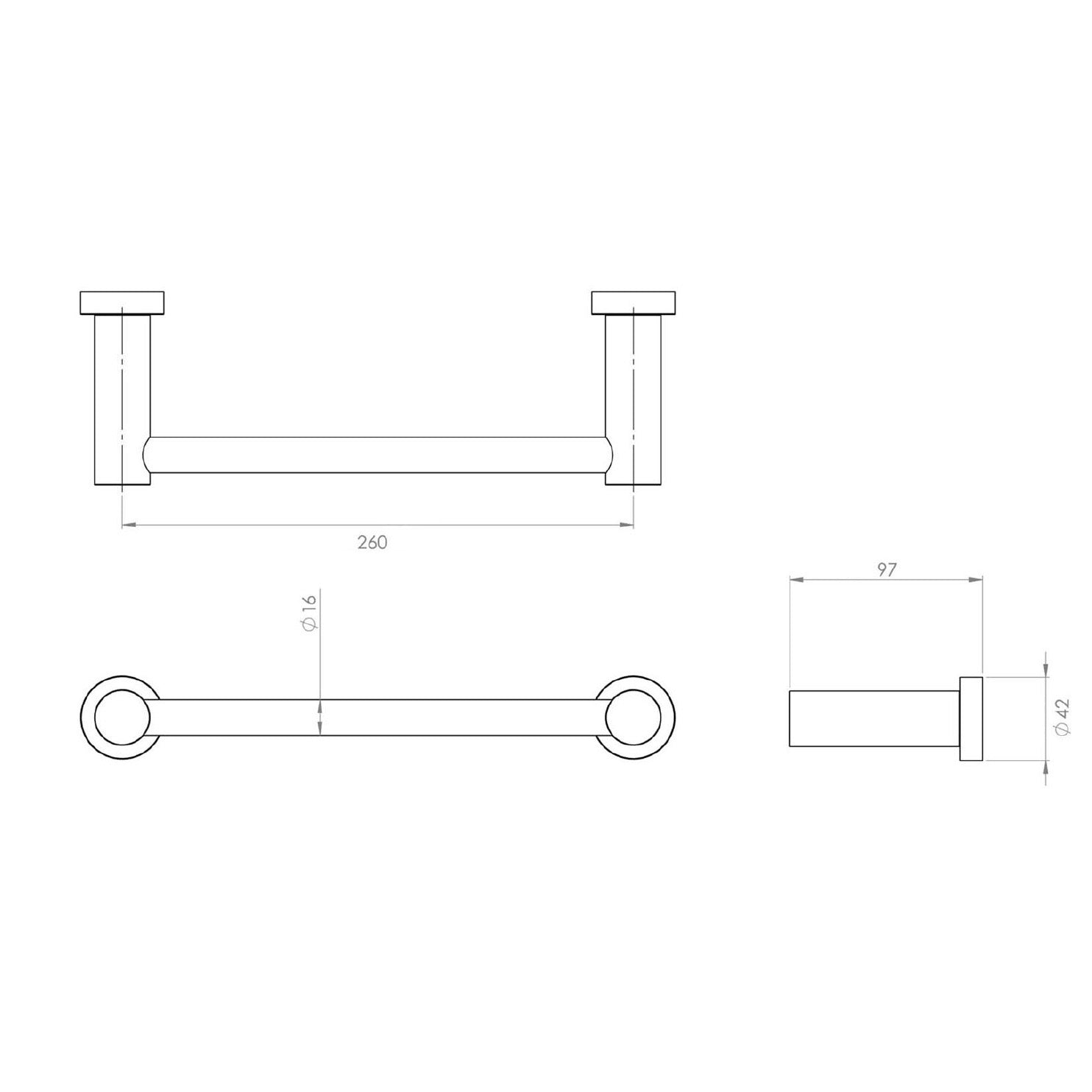 Arcisan Vierra Towel Rail - 260mm