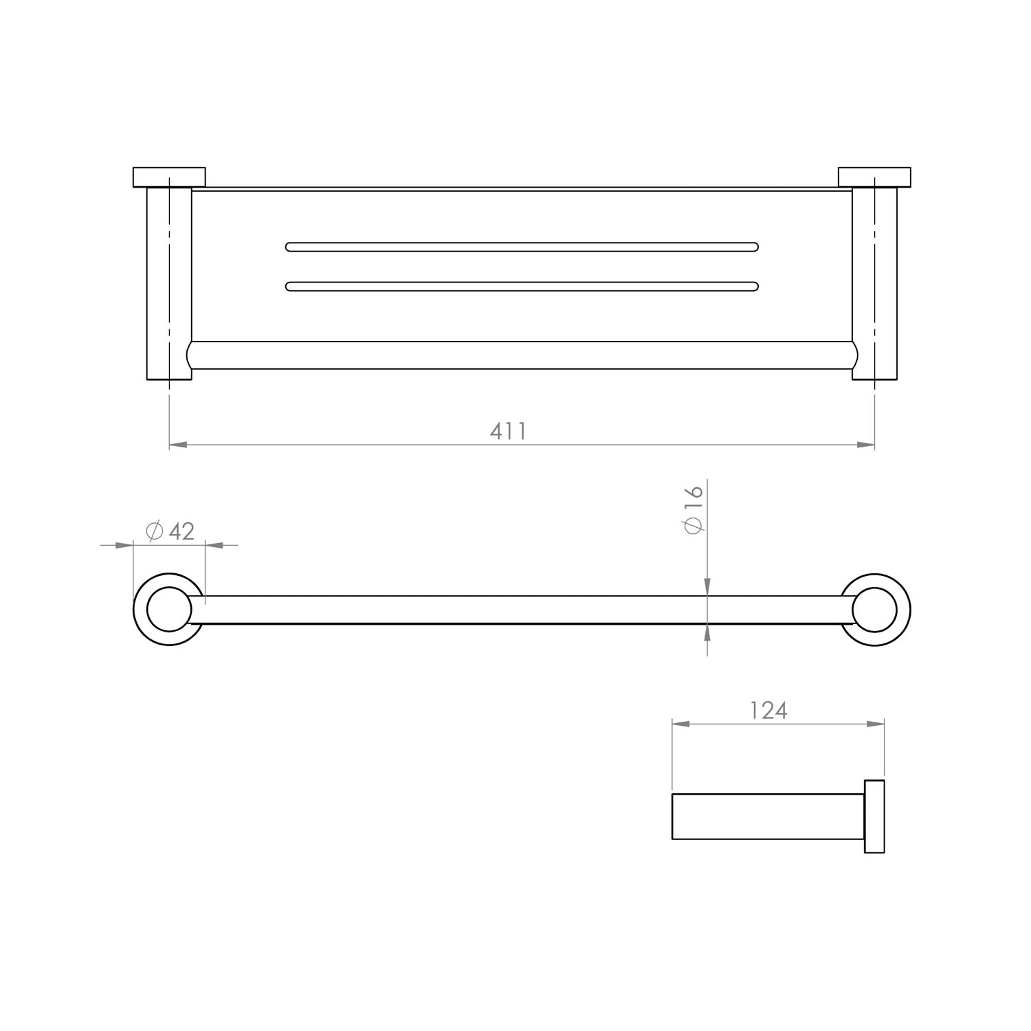 Arcisan Venn Metal Shelf - 400mm