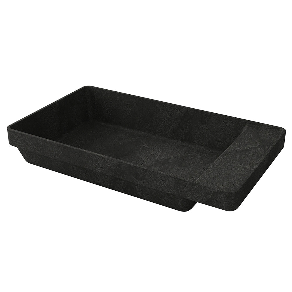 Arcisan Arcistone Xoni Stone 650 x 350mm Semi Inset Basin with Side Shelf